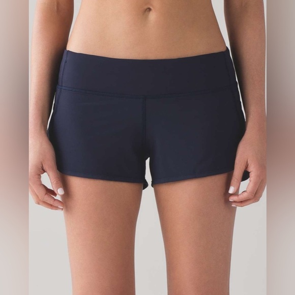 Lululemon Speed Short (4-way Stretch 2.5")- Midnight Navy/ Size 12 - Picture 2 of 7